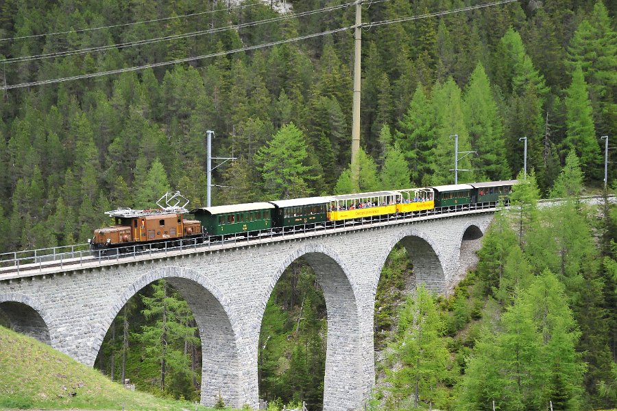 2019.06.11 RhB Ge 6-6 I 414 Albulabahn Krokodil Bahnfest Bergün (43)